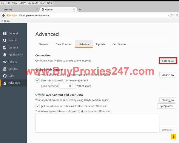 step-5 firefox proxy settings-buyproxies247.com